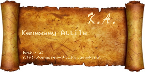 Kenessey Attila névjegykártya