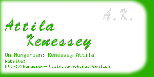 attila kenessey business card